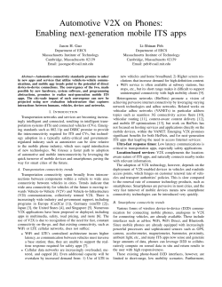 Automotive V2X on Phones: Enabling next-generation mobile