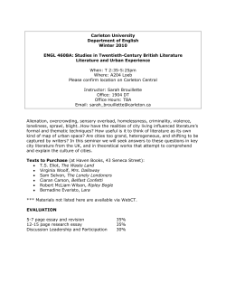 ENGL 4608A - Carleton University