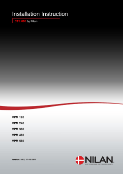 Montagevejledning VPM 120 - 360