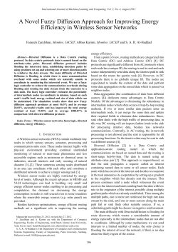 A Novel Fuzzy Diffusion Approach for Improving Energy