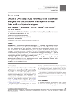 ENViz: a Cytoscape App for integrated statistical