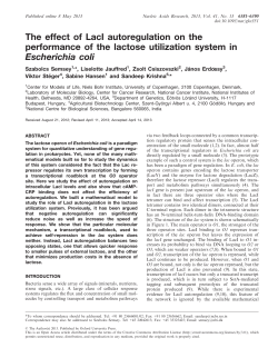 The effect of LacI autoregulation on the