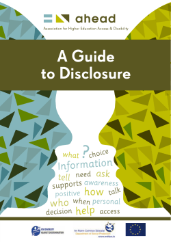 A Guide to Disclosure