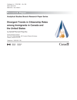 Divergent Trends in Citizenship Rates among Immigrants in Canada