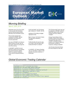 Morning Briefing Global Economic Trading Calendar