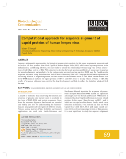 Computational approach for sequence alignment of capsid proteins