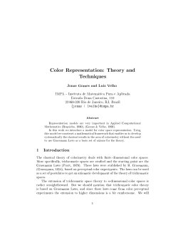 Color Representation: Theory and Techniques - Visgraf