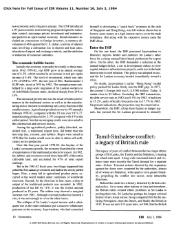 Tamil-Sinhalese Conflict: A Legacy of British Rule