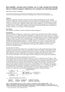 Bioavailability, causation and correlation: can we really conclude the