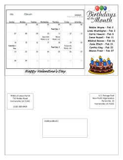 Happy Valentine`s Day - Union Parish Sheriff`s Office