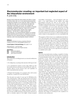 Macromolecular crowding: an important but neglected aspect of the