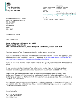 Decision  - Colchester Borough Council