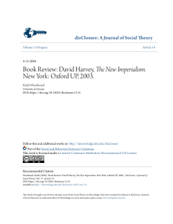 Book Review: David Harvey, The New Imperialism