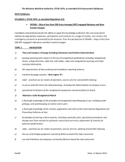 Bahamas STCW Deck Officer oral assessment syllabus