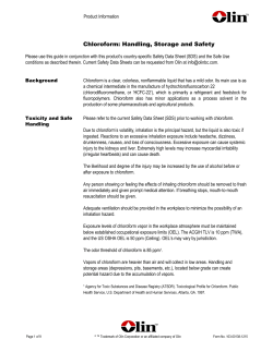 Chloroform Handling, Storage, and Safety Guidelines