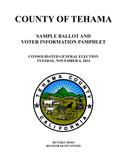 Sample Ballot - Tehama County