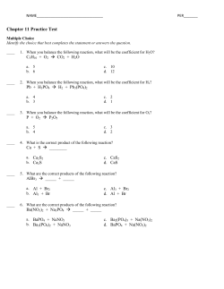 Chapter 11 Practice Test