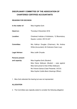 Disciplianry Committee of the