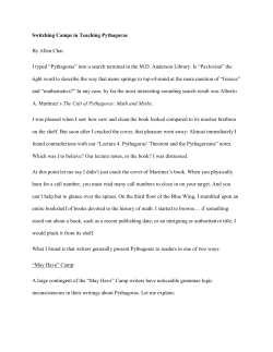 Switching Camps in Teaching Pythagoras By Allen Chai I typed