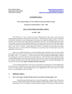 Prof. John H. Munro  Department of