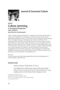Culture Jamming A Sociological Perspective