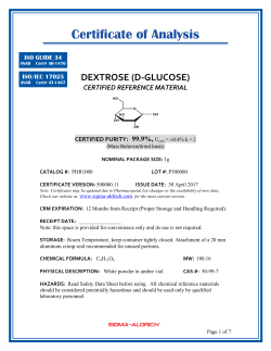 Certificate of Analysis - Sigma