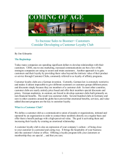 How to Create a Customer Club