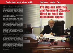 Prestigious Attorney and Prominent Shtadlan