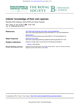 Infants` knowledge of their own species