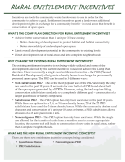 Entitlement Incentive Concepts