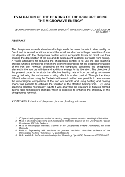 evaluation of the heating of the iron ore using the microwave energy1
