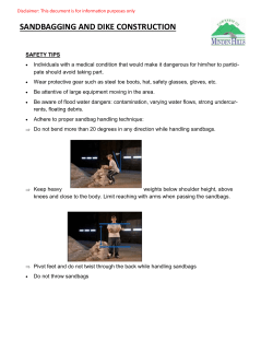 sandbagging and dike construction