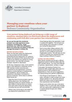 Time apart from family due to deployment, training or other Service