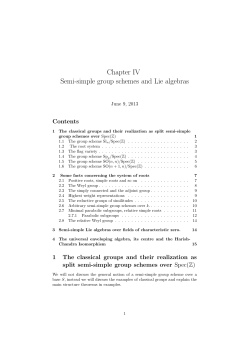 Chapter IV Semi-simple group schemes and Lie algebras