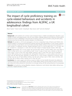 The impact of cycle proficiency training on cycle