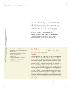 IL-17 Family Cytokines and the Expanding Diversity of Effector T