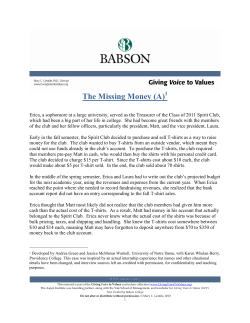 The Missing Money (A)