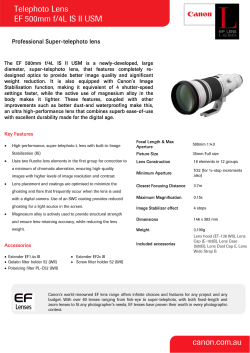 Telephoto Lens EF 500mm f/4L IS II USM canon.com.au