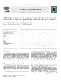Airborne hyperspectral remote sensing to assess spatial distribution