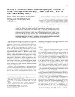 Discovery of Disseminated J96-like Strains of Uropathogenic