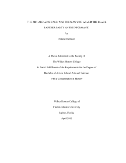 THE RICHARD AOKI CASE - FAU Digital Collections