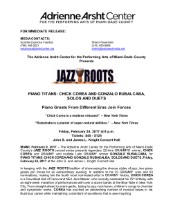 Chick Corea and Gonzalo Rubalcaba join forces for an