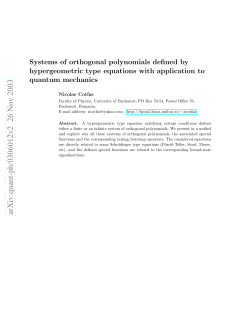 Orthogonal polynomials defined by hypergeometric type equations