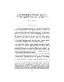 Standing Room Only: Why Fourth Amendment Exclusion and