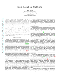 Stop It, and Be Stubborn!