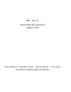 Transcript - Special Collections