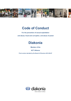 Code of Conduct Diakonia