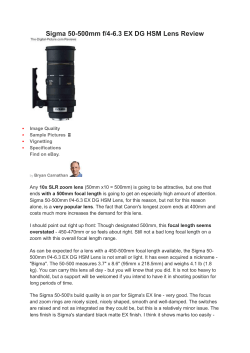 Sigma 50-500mm f/4-6.3 EX DG HSM Lens Review