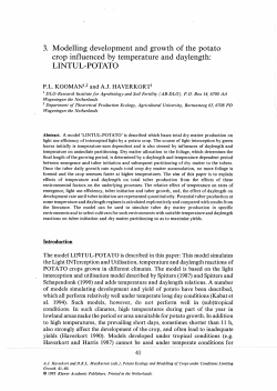 LINTUL-POTATO - Wageningen UR E