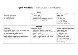 język angielski - materiał planowany na